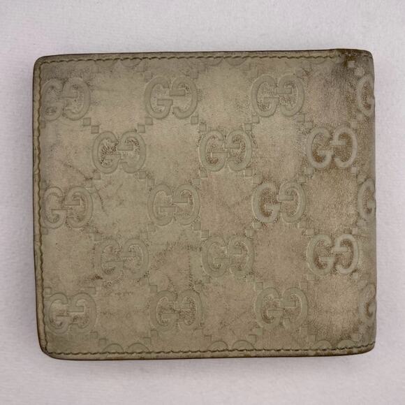 Gucci Ivory Monogram Leather Bifold Wallet - Picture 2 of 12